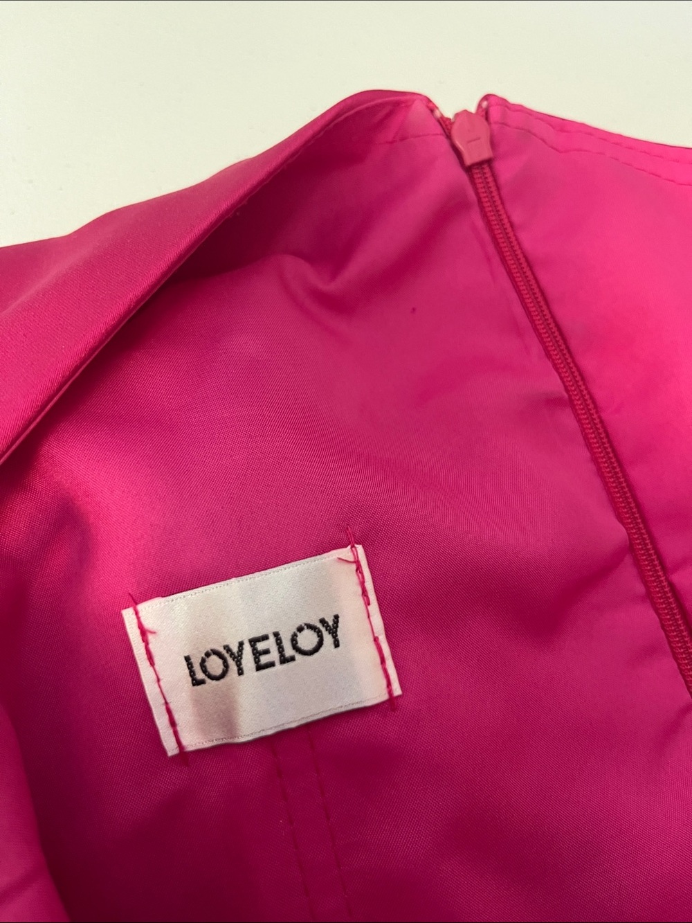 Loyeloy Fuchsia One Shoulder Floor Length Gown - Picture 8 of 14